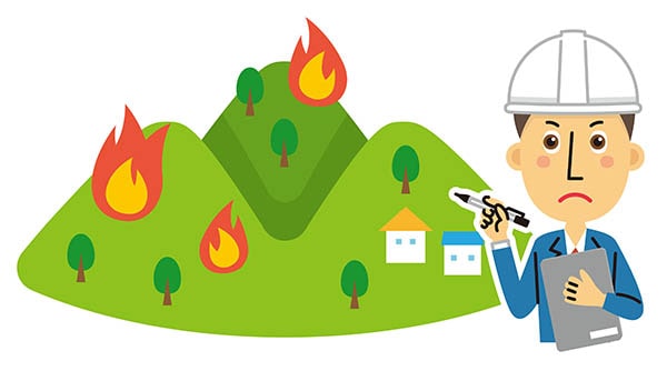 家電ごみの不法投棄は山火事を引き起こす原因となっている